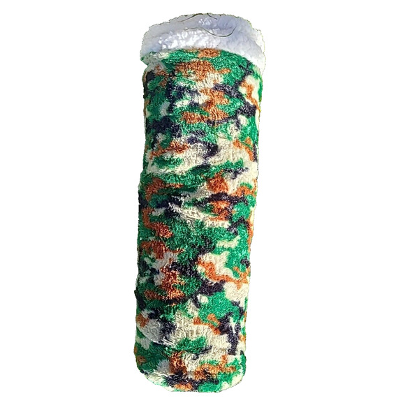 Northpoint Baby Blanket Satin Trim Camo Plush Sherpa 58x40 - Picture 4 of 5